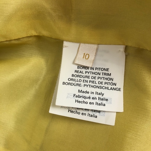 Valentino | Women’s Lime Green Python Skin Blazer - Picture 14 of 16